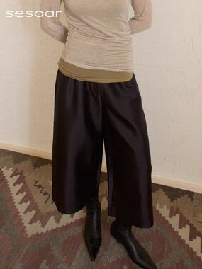 Sesaar silk wool Culotte Pants S